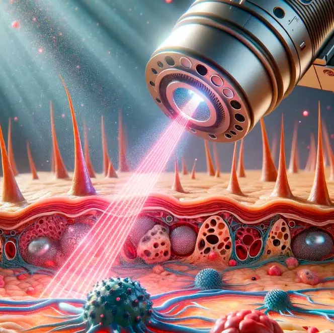 Botox under the microscope illustration