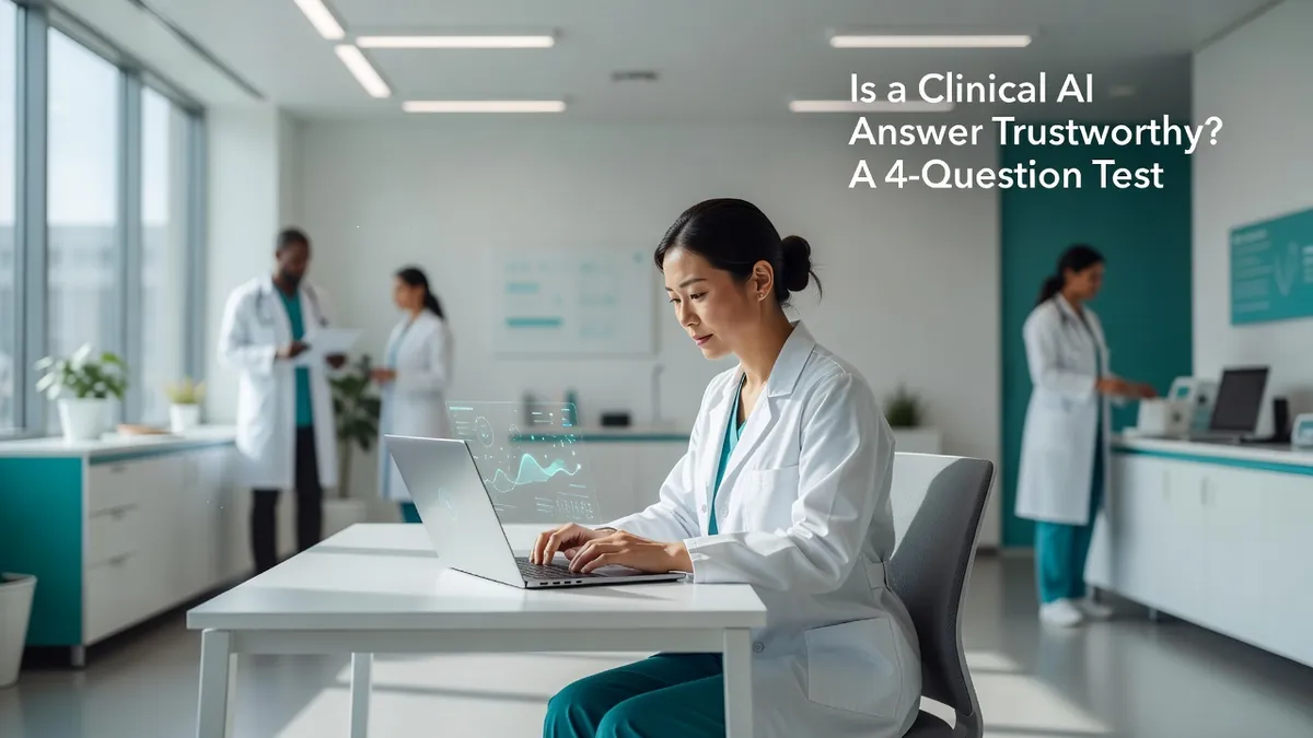 Is a Clinical AI Answer Trustworthy? A 4-Question Test