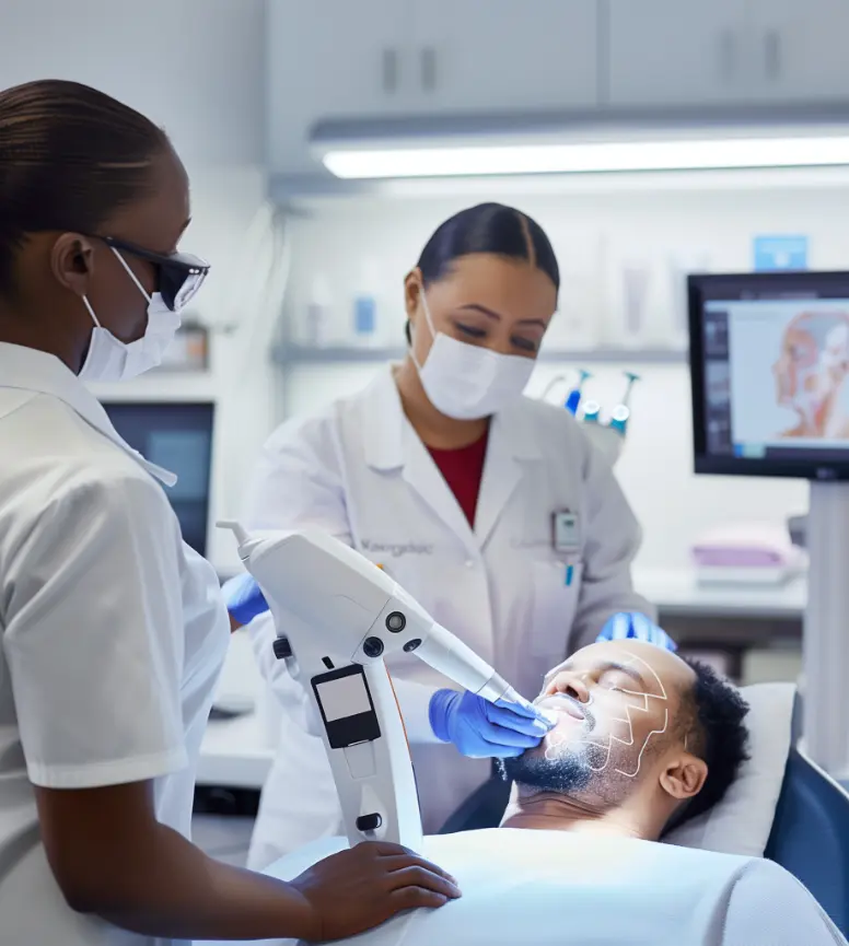 appliying dermatology procedures