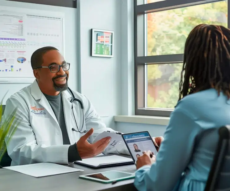 doctor explaning to a learner