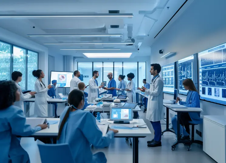 laboratory with doctors