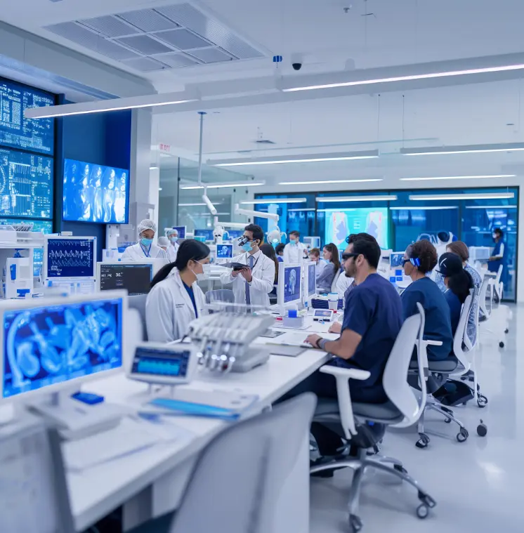 Doctors discussing the safety and risk of procedures.